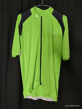 Endura Men's Short Sleeve Cycling Jersey in Bright Lime Green